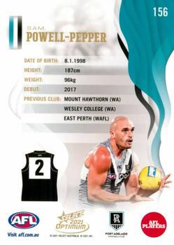 2021 Select Optimum #156 Sam Powell-Pepper Back